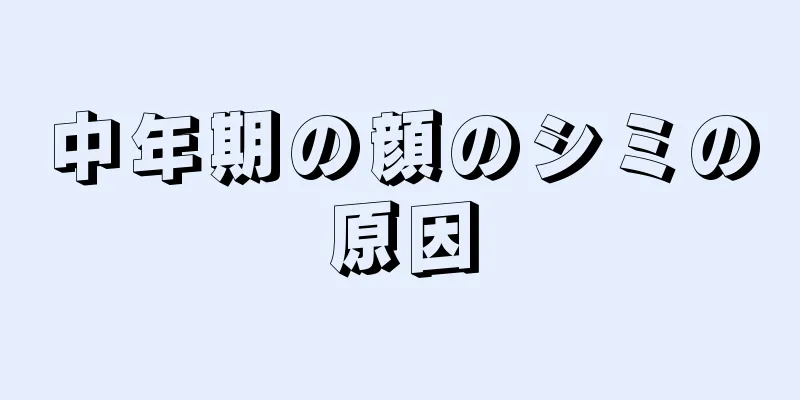 中年期の顔のシミの原因