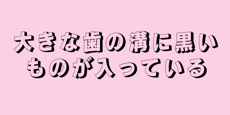 大きな歯の溝に黒いものが入っている