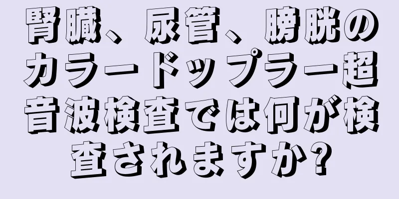 腎臓、尿管、膀胱のカラードップラー超音波検査では何が検査されますか?