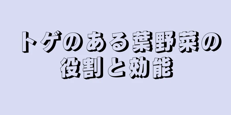 トゲのある葉野菜の役割と効能