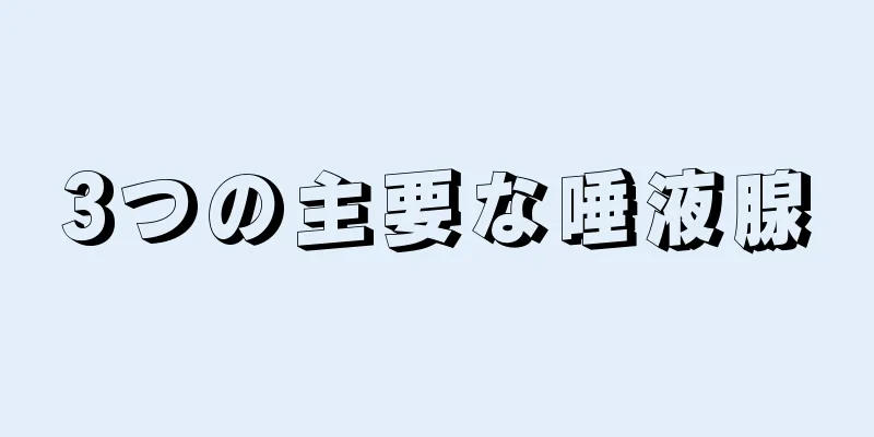 3つの主要な唾液腺