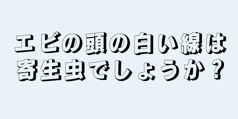 エビの頭の白い線は寄生虫でしょうか？