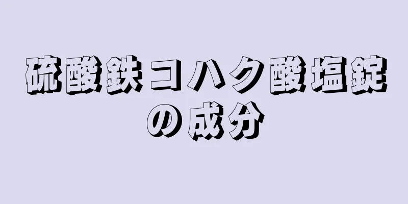 硫酸鉄コハク酸塩錠の成分