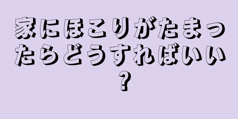 家にほこりがたまったらどうすればいい？