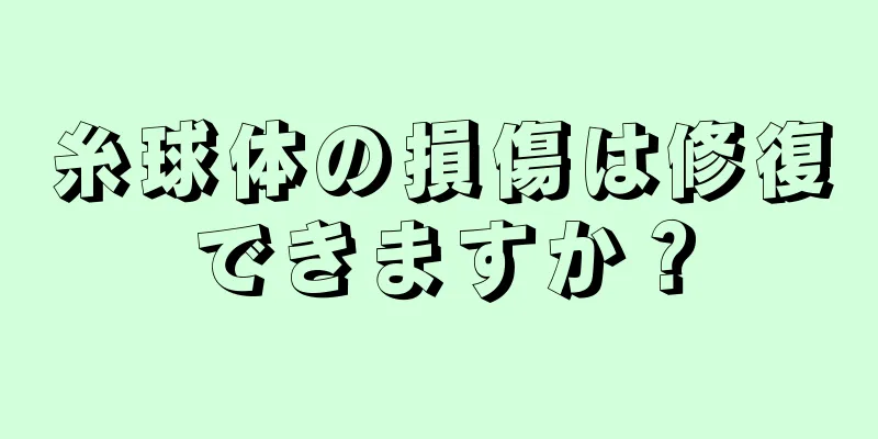 糸球体の損傷は修復できますか？