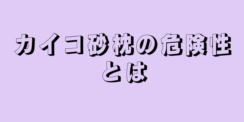 カイコ砂枕の危険性とは