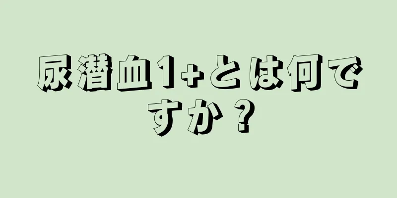 尿潜血1+とは何ですか？