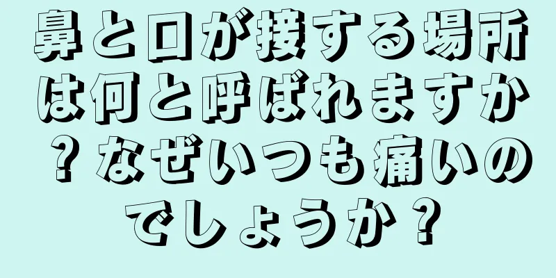 鼻と口が接する場所は何と呼ばれますか？なぜいつも痛いのでしょうか？