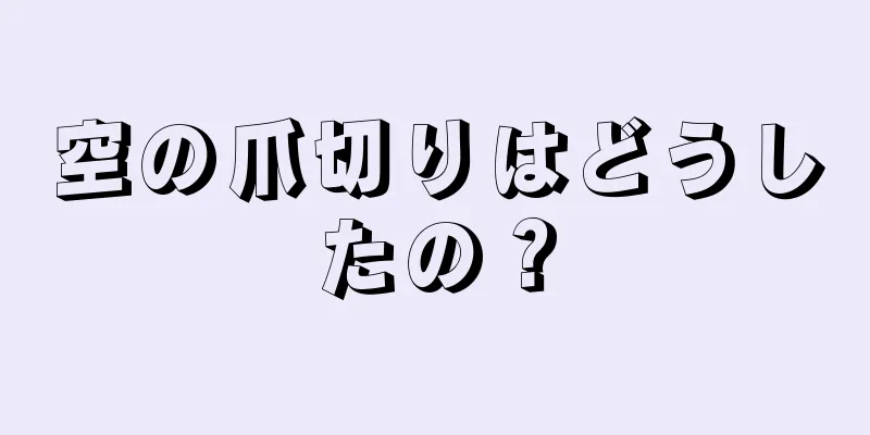 空の爪切りはどうしたの？