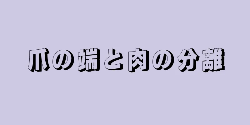 爪の端と肉の分離