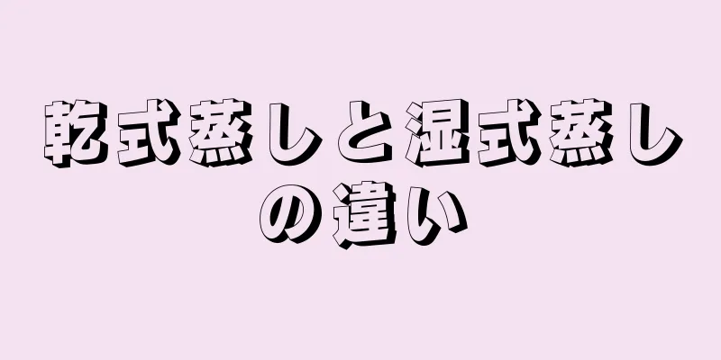 乾式蒸しと湿式蒸しの違い