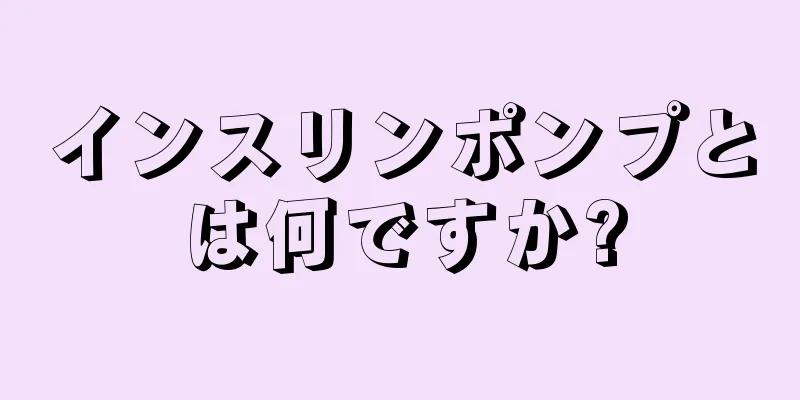 インスリンポンプとは何ですか?