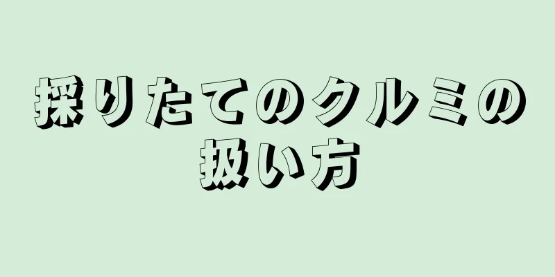 採りたてのクルミの扱い方