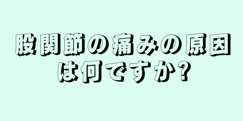 股関節の痛みの原因は何ですか?