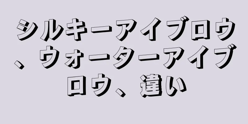 シルキーアイブロウ、ウォーターアイブロウ、違い