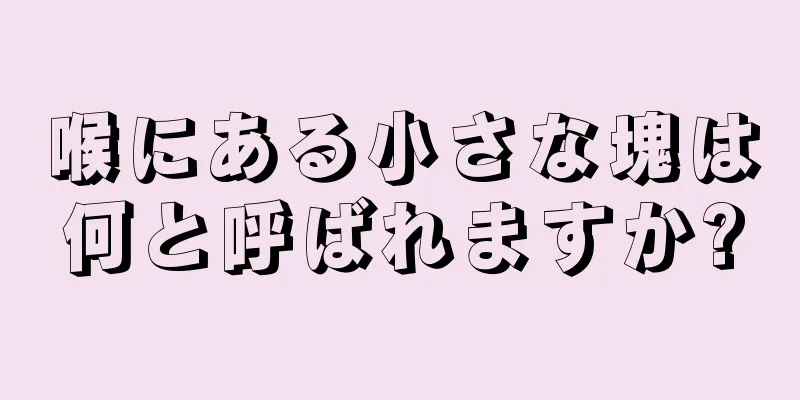 喉にある小さな塊は何と呼ばれますか?