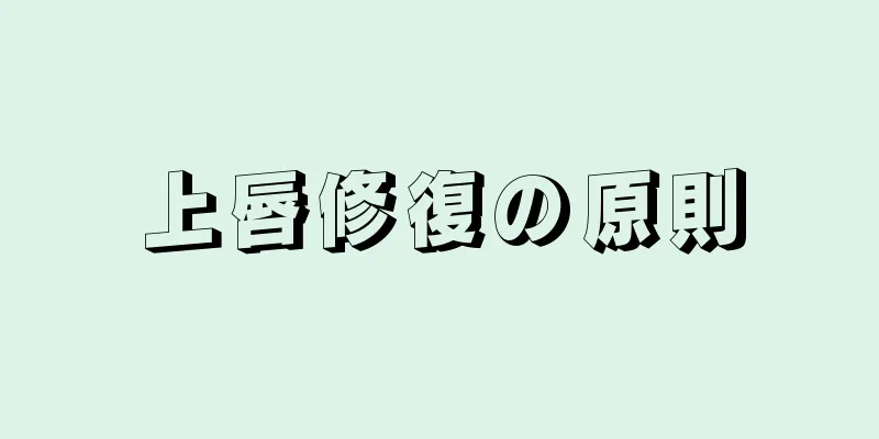 上唇修復の原則