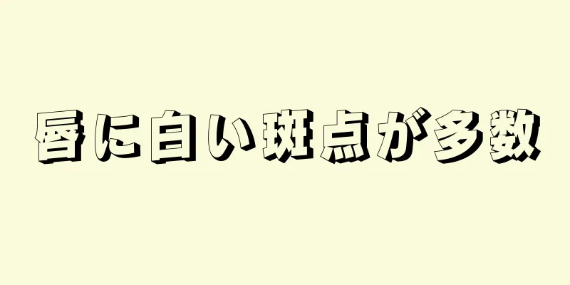 唇に白い斑点が多数