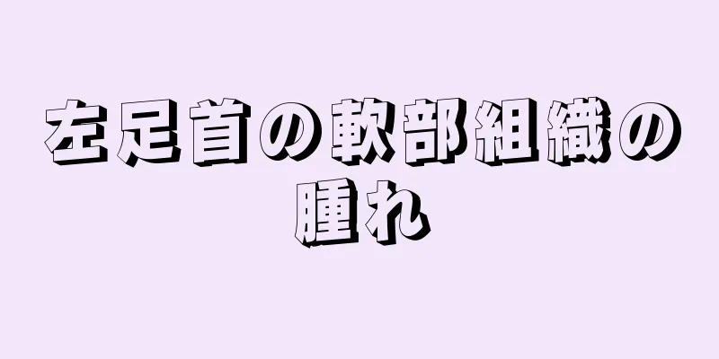 左足首の軟部組織の腫れ