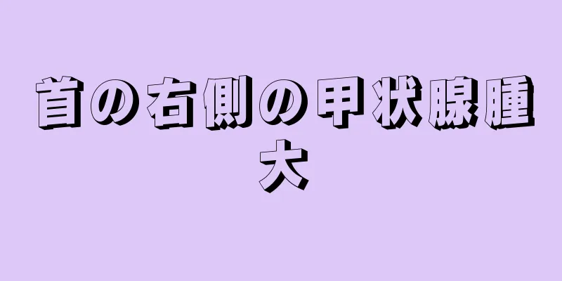 首の右側の甲状腺腫大