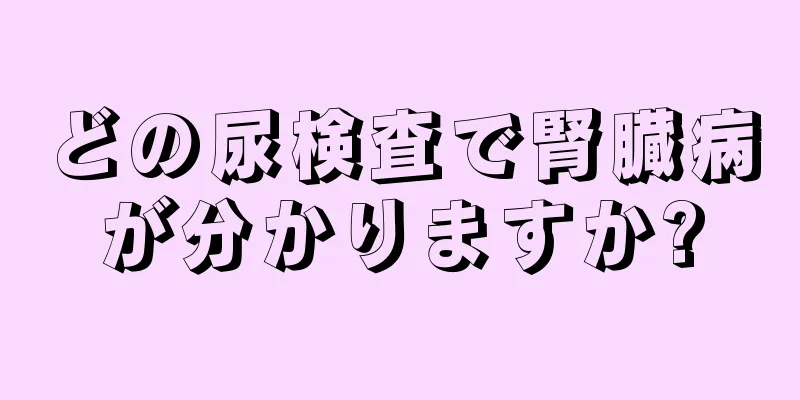 どの尿検査で腎臓病が分かりますか?