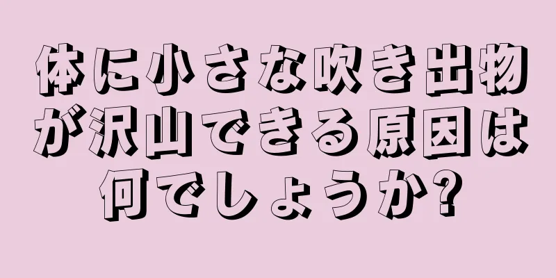 体に小さな吹き出物が沢山できる原因は何でしょうか?