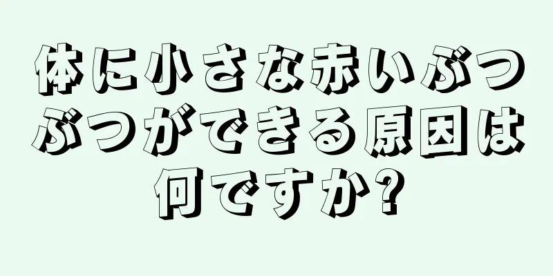 体に小さな赤いぶつぶつができる原因は何ですか?