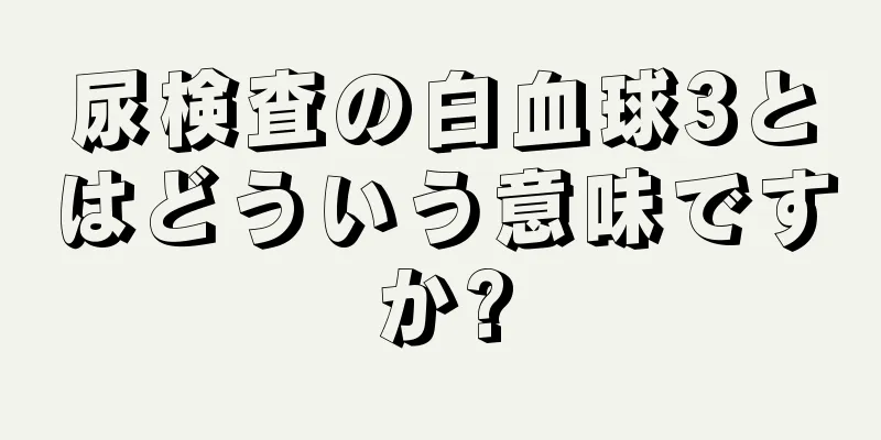 尿検査の白血球3とはどういう意味ですか?