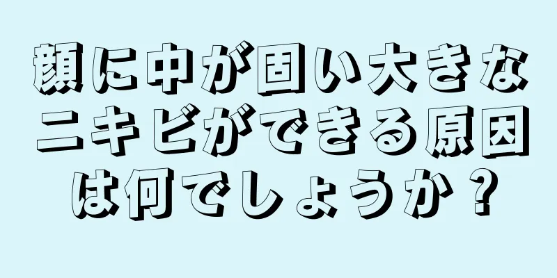 顔に中が固い大きなニキビができる原因は何でしょうか？