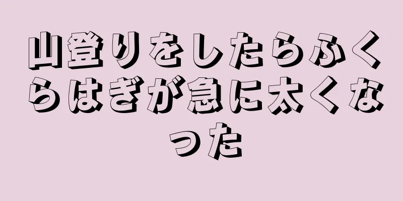 山登りをしたらふくらはぎが急に太くなった