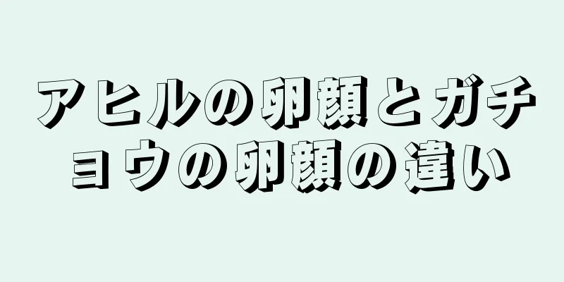 アヒルの卵顔とガチョウの卵顔の違い