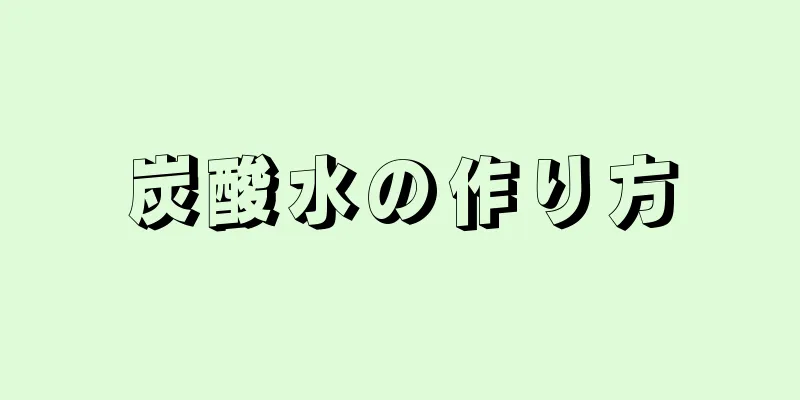 炭酸水の作り方