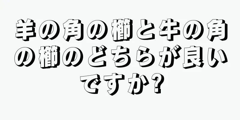 羊の角の櫛と牛の角の櫛のどちらが良いですか?