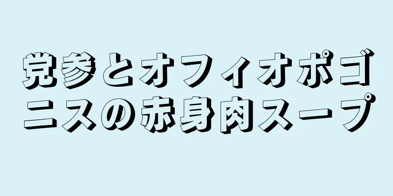 党参とオフィオポゴニスの赤身肉スープ