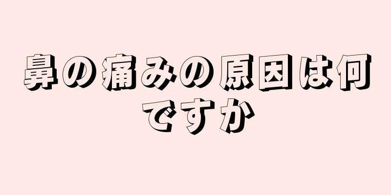 鼻の痛みの原因は何ですか