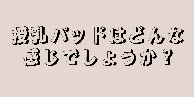 授乳パッドはどんな感じでしょうか？