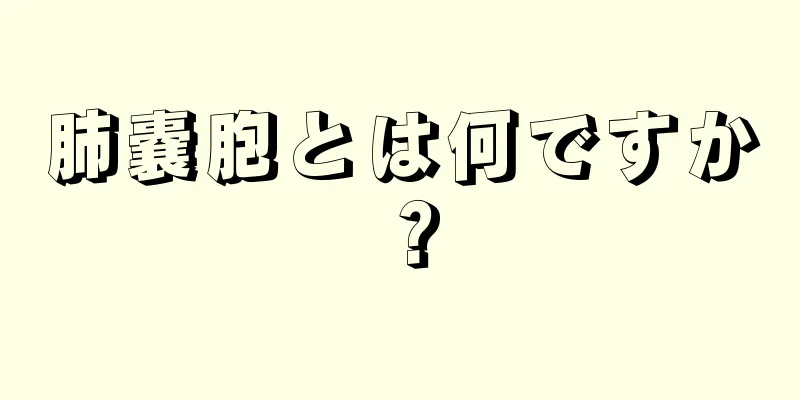 肺嚢胞とは何ですか？