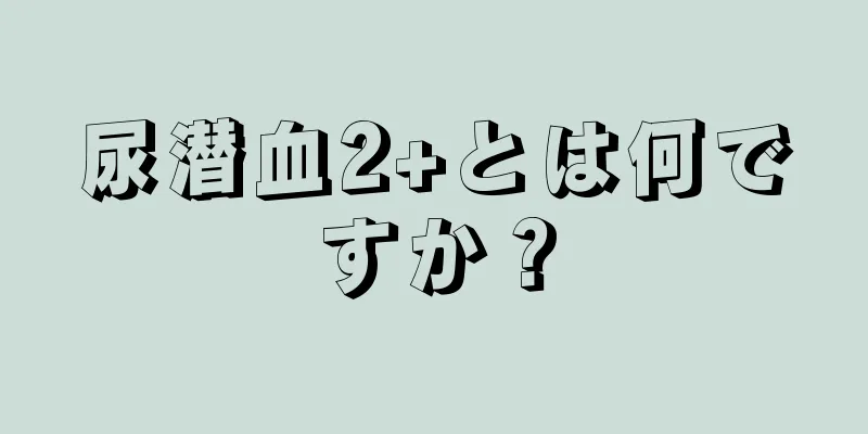 尿潜血2+とは何ですか？