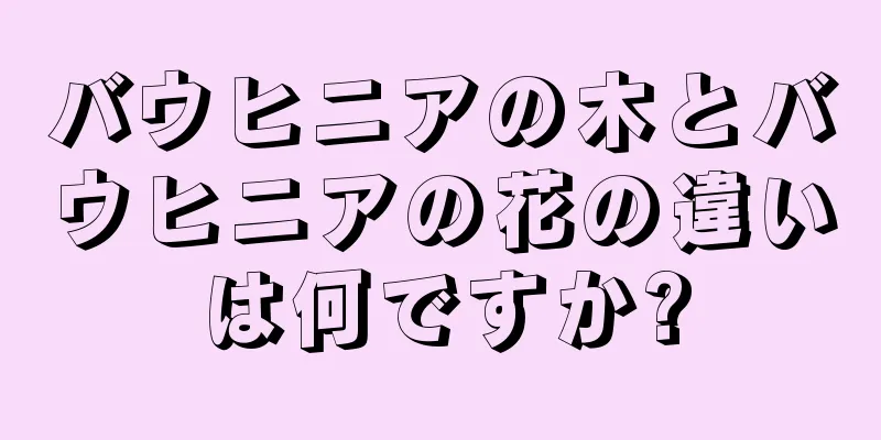 バウヒニアの木とバウヒニアの花の違いは何ですか?