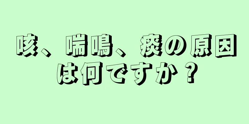 咳、喘鳴、痰の原因は何ですか？