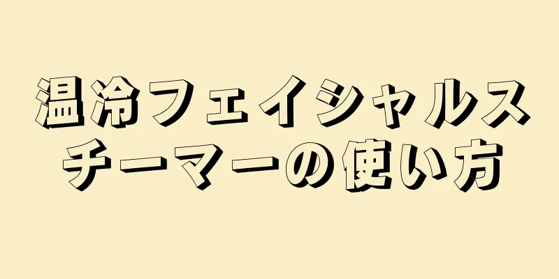 温冷フェイシャルスチーマーの使い方