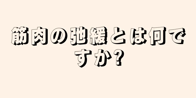 筋肉の弛緩とは何ですか?