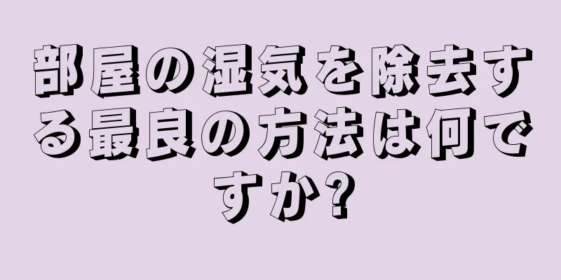 部屋の湿気を除去する最良の方法は何ですか?