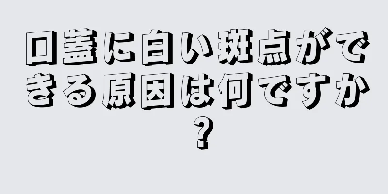 口蓋に白い斑点ができる原因は何ですか？