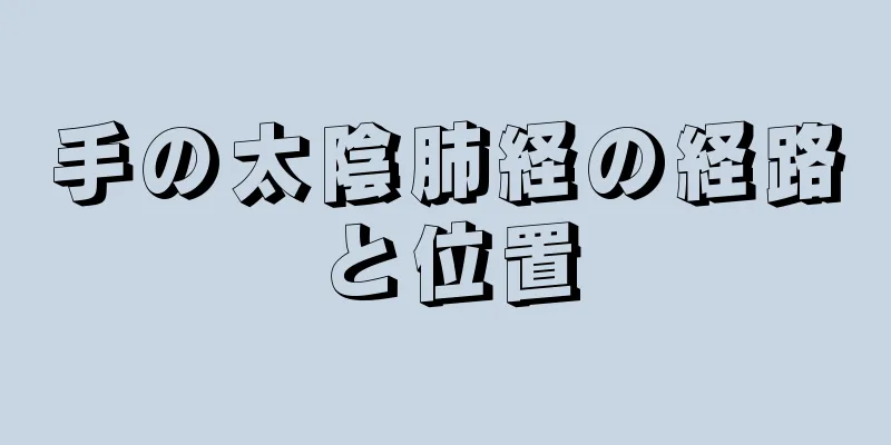 手の太陰肺経の経路と位置