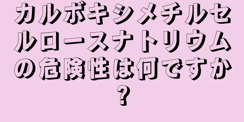 カルボキシメチルセルロースナトリウムの危険性は何ですか?