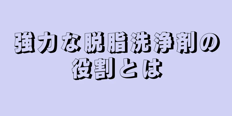 強力な脱脂洗浄剤の役割とは