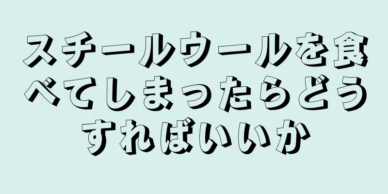 スチールウールを食べてしまったらどうすればいいか