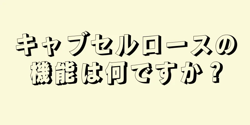 キャブセルロースの機能は何ですか？