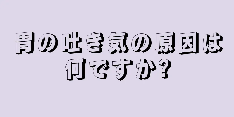 胃の吐き気の原因は何ですか?